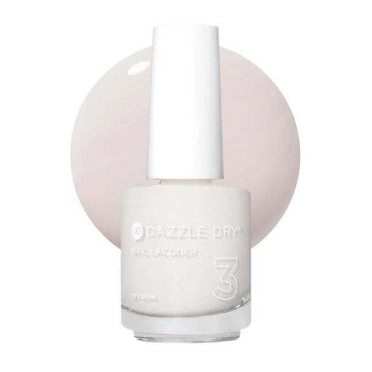 Dazzle Dry Nail Lacquer (Step 3) - At First Blush - A pale, subtle off-white. Full coverage cream. (0.5 fl oz)
