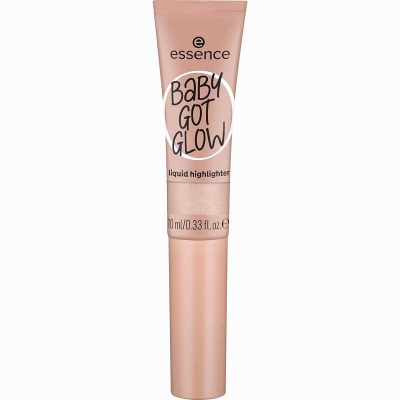 essence | Baby Got Glow Liquid Highlighter | Lightweight, Blendable & Buildable with Sponge Applicator for Radiant Glow | Vegan & Cruelty Free