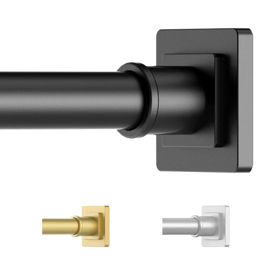 UIOSANRT Shower Curtain Rod Adjustable 31-79", Anti-Rust Shower Rod & Spring Tension Shower Rod No Drill, Black Shower Curtain Rod for Bathroom Tension Rod
