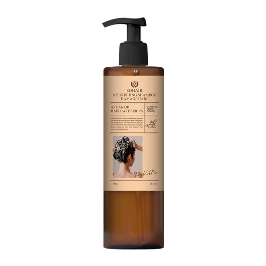 Sohair Nourishing Shampoo for Damaged Hair, Protein-Enriched Hair Care with Argan Oil & Honey, pH-Balanced Shampoo for Dry and Treated Hair, 17.6 oz
