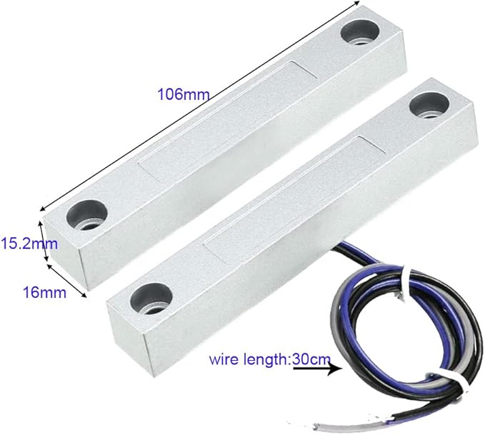 Gebildet Rolling Door Contact Magnetic Reed Switch Alarm with 3 Wires for N.O./N.C. Applications MC-58