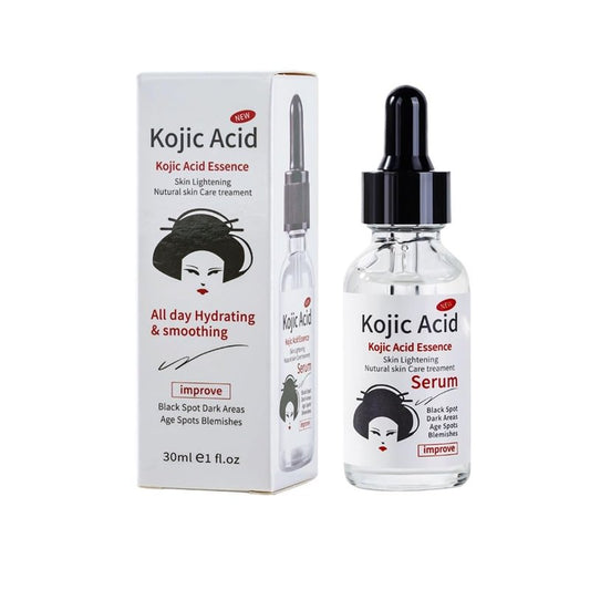 Kojic Acid Essence Serum for Radiant Complexion – Hydrating Facial Essence with Ceramide and Hyaluronic Acid – Reduces Dark Spots and Blemishes – 30ml