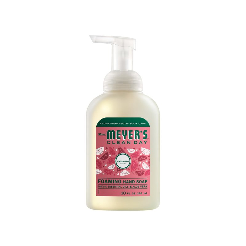 Mrs. MEYER'S CLEAN DAY Foaming Hand Soap 4 Scent Variety Pack, 1 Rain Water, 1 Lavender, 1 Lemon Verbena, 1 Watermelon, 10 OZ Each, 1 CT