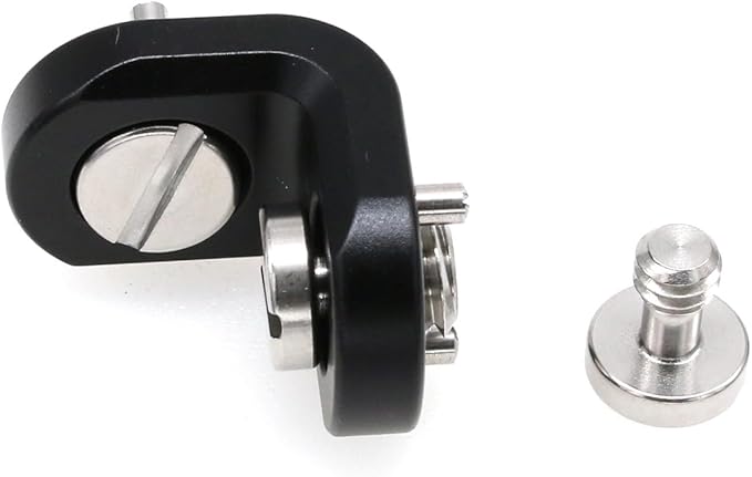 HangTon L Shaped Angle Bracket 3/8"-16 1/4" Corner Brace Joint Mounting Extension Adapter for Teradek Wireless System ARRI Sony RED Camera Monitor Focus Motor