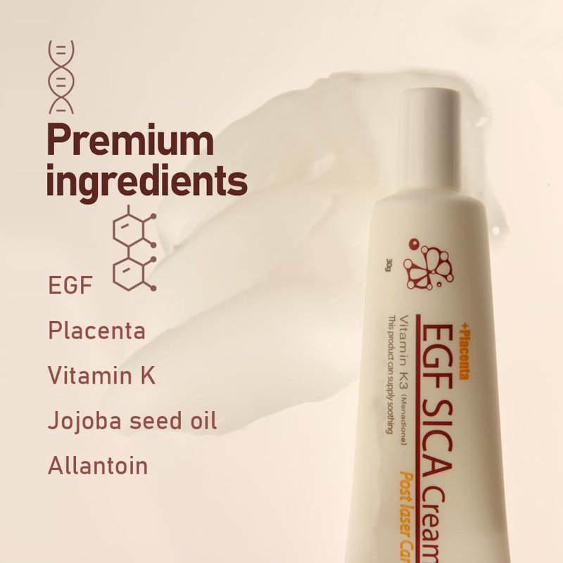 Placenta EGF SICA Cream1.05oz 30g. Bruise Cream. Improve Blush,dark cirles skin. After scar, acne treatment. nourishing.Elasticity.Vatality skin. KoreanCICA .
