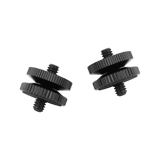 CAMVATE 1/4"-20 Male Thread Screw Double End (2 Pieces) - 2417