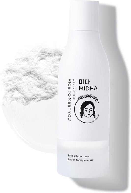 Rice Sebum Control Toner - Hydrating & Pore Refining 6.76fl.oz | Lightweight Vegan Formula for Oily & Sensitive Skin