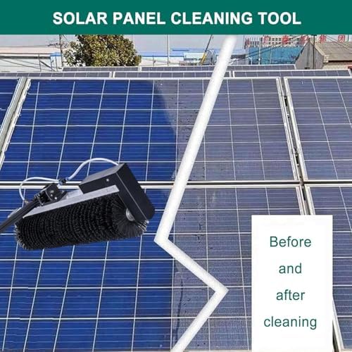 Automatic Solar Panel Cleaning Kit - 7.5m Water Fed Pole with Roller Brush & Adjustable Roof Cleaning Tool for Efficient Photovoltaic Panel Maintenance