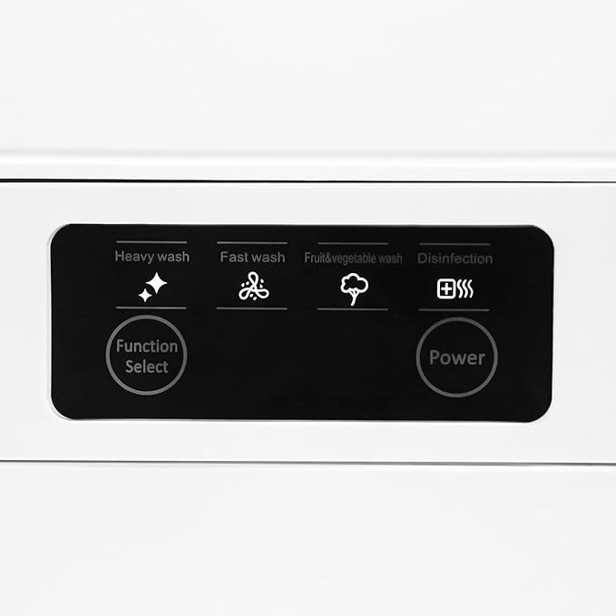 1200W Portable Countertop Dishwasher with 3 Washing Modes, 176℉ High-Temp, No Installation Needed, Compact White Dish Washing Machine for 12-18 Pieces of Cutlery (Type B - White)