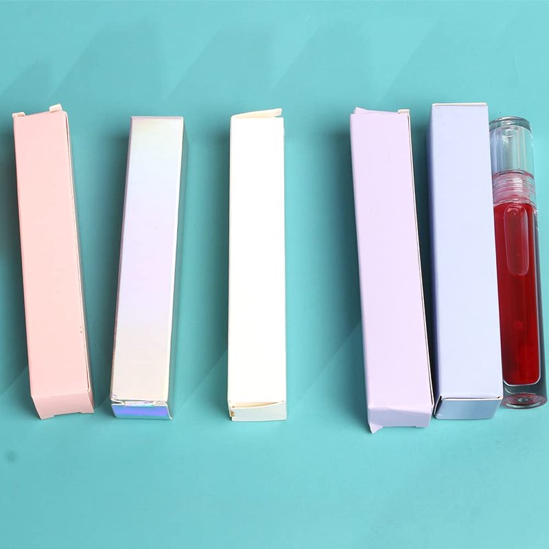 COSIDEA 50 PCS Empty White Lip Gloss Boxes W21 xW21 xH121mm / 0.83*0.83*4.76 inch, Cosmetic Perfume / Mascara Box Packaging for Small Business Wholesale, small Kraft Paper Box Luxury Holder Wrapping