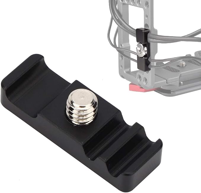 Oumij1 Camera Cage Cable Clamp - Portable Cage Fitting Wire Clip - Accessories Fixed Clip - 1/4 Inch Universal Lightweight Mounting