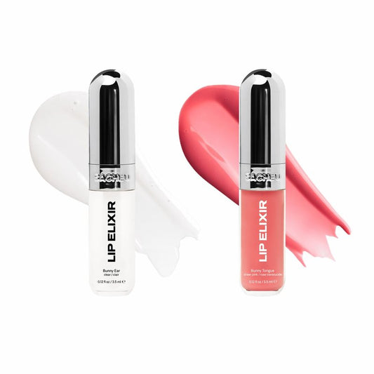 Sacheu Lip Elixir Nourishing and Hydrating Lipgloss — Moisturizing Plumping Lip Gloss Enriched with Collagen, Non-Sticky Lip Color Smooth High-Shine Finish, Vegan & Cruelty-Free (Clear & Sheer Pink)