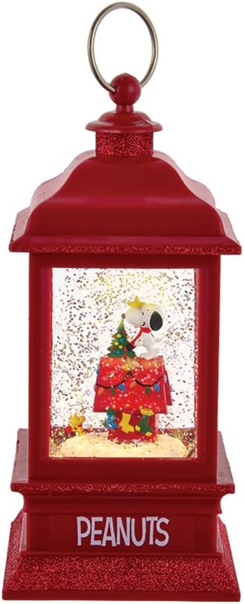 Skiennix 9-Inch Battery-Operated Musical Water Lantern - Peanuts Design for Festive Decor
