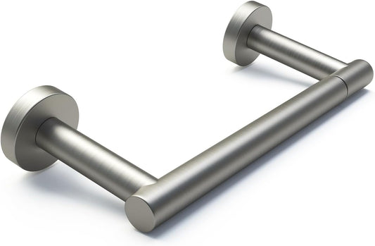 POKIM Brushed Nickel Toilet Paper Holder - Stainless Steel Double Post for Jumbo Rolls | Commercial & Home Use