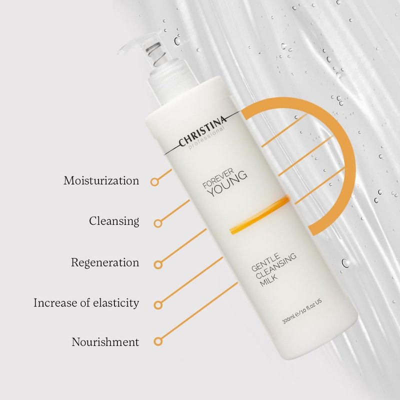 Gentle Cleansing Milk - Hydrating Facial Cleanser with Retinol & Glycolic Acid | 300 ml for Dry Skin