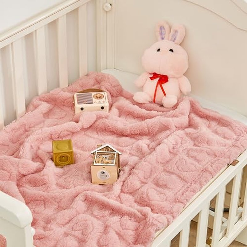 Sherpa Fleece Baby Blanket, Ultra Soft Fluffy Premium Baby Blankets for Boys Girls, Cozy Infant Toddler Newborn Receiving Blankets for Crib Stroller 30”×40” (Cream)
