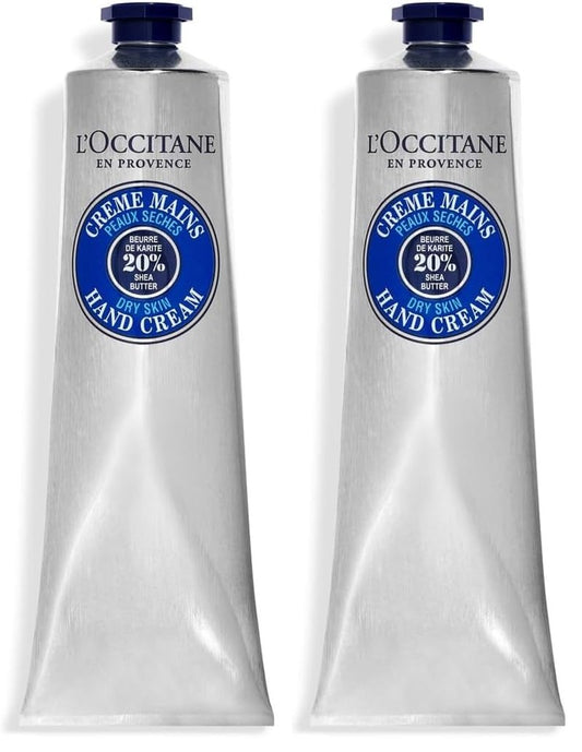 L'OCCITANE Fast-Absorbing 20% Shea Butter Hand Cream 5.20 fl oz,(Pack of 2)