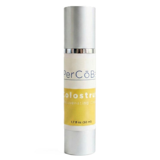 PerCōBa Colostrum Rejuvenating Cream - Anti-Aging Face, Neck & Hand Moisturizer with Vitamin A, E, and Jojoba - Non-Greasy Hydrating Cream for Radiant, Youthful Skin - 1.7 fl.oz.