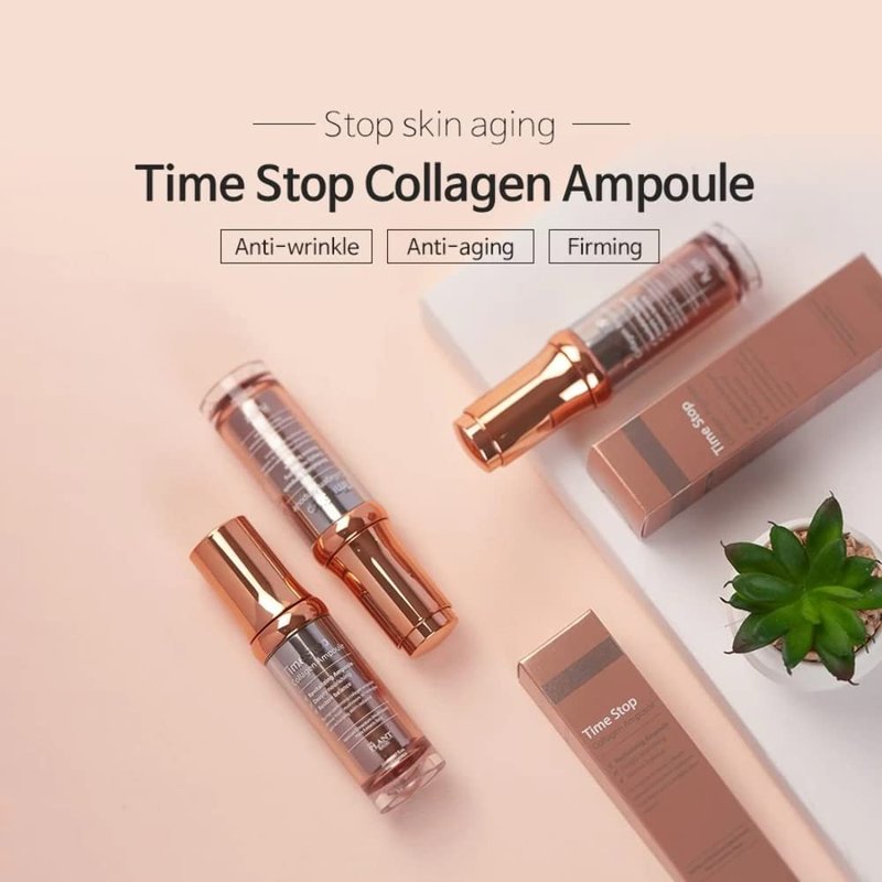 THE PLANT BASE Korean Collagen Serum – Time Stop Mushroom Ampoule, 76.5% Mushroom Extract & Vegan Collagen Face Serum for Anti-Aging, Firming & Plumping | K-Beauty Award Winner, 1.01 fl oz