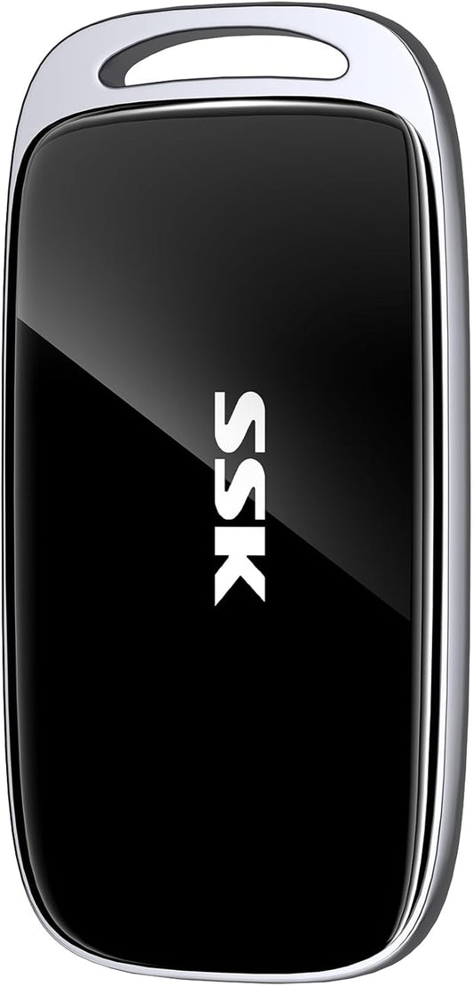 SSK 1TB SSD External Hard Drive, Portable SSD Drive up to 2000 MB/s, USB 3.2 Gen2X2 External Solid State Drives for iPhone 15/16 PRO、Mac、Phone OTG、Laptops with LED Indicator