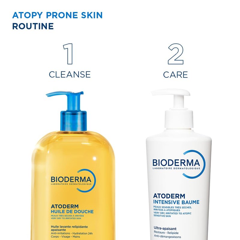 Bioderma Atoderm Intensive Balm - Ultra-Nourishing Body Cream for Dry Skin | 16.9 Fl Oz (Pack of 2)