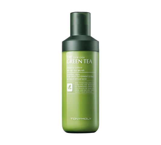TONYMOLY The Chok Chok Green Tea Watery Lotion – Hydrating Korean Body & Face Moisturizer with Green Tea Extract – Lightweight, Soothing Lotion for Soft, Smooth Skin, 160ml