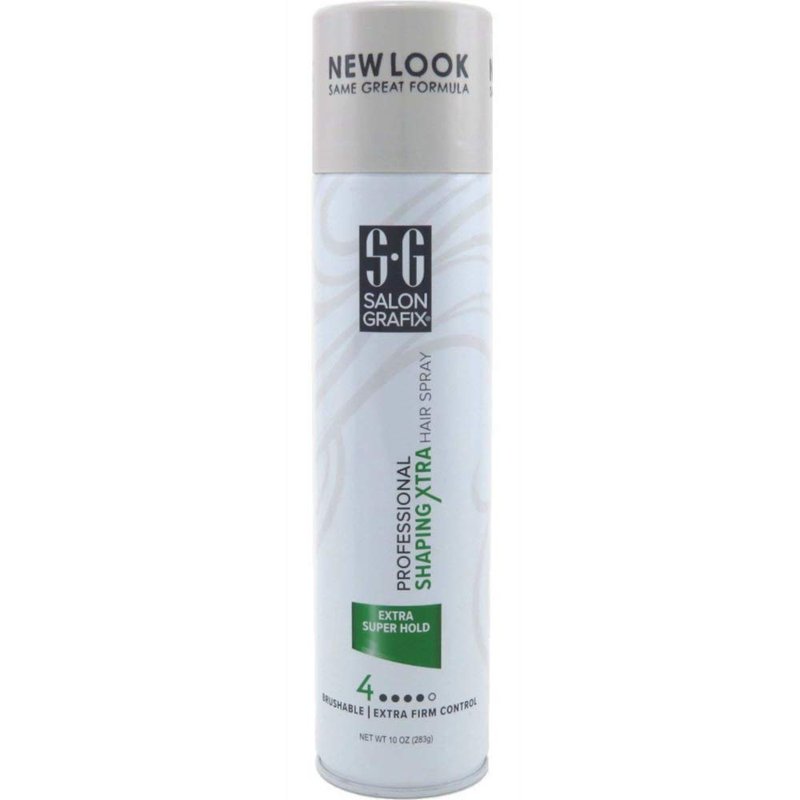 Salon Grafix Professional Shaping Xtra Hair Spray Extra Super Hold 10 oz (Pack of 5)
