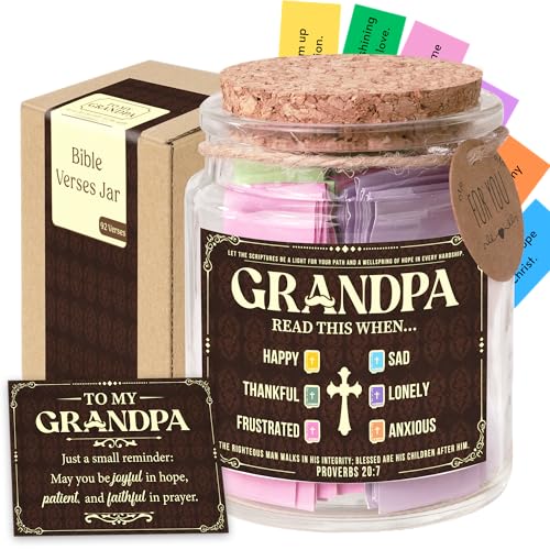 Bible Verses Jar for Women – Christian Gifts For Women, Color Coded Scripture Jar, Mothers Day Gifts For Mom
