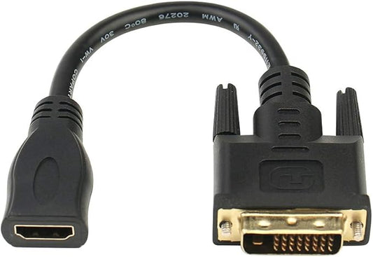 Anbear Bi-Directional HDMI Female to DVI-D(24+1) Male Adapter, 1080P DVI to HDMI Conveter (1, Black)
