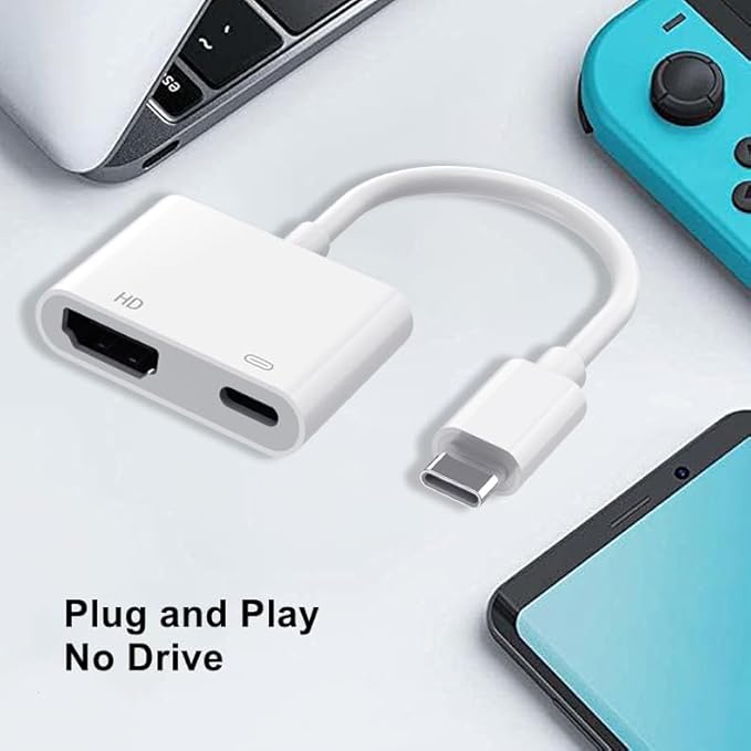 AIRSKY USB-C to HDTV Adapter, USBC to HDTV Adapter for iPhone 15/16 to TV, Compatible with iPhone 16/15 Ipad pro Mackbook Pro