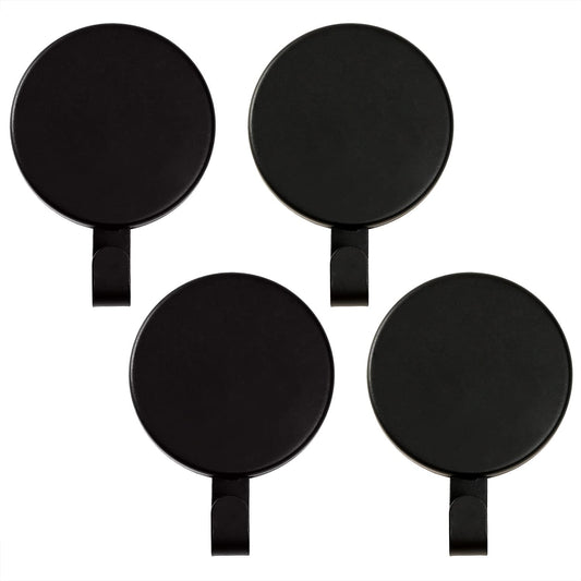 Skiennix Magnetic Wreath Hanger - Heavy Duty Magnet Hooks for Metal Doors | Black, 4 Pack for Christmas Decor