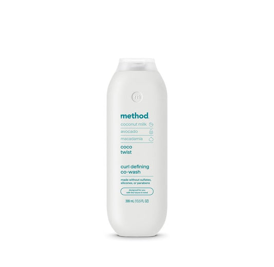 Curl Defining Co-Wash | Method Coco Twist - Moisturizes & Detangles Hair - 13.5 oz, Sulfate & Paraben Free