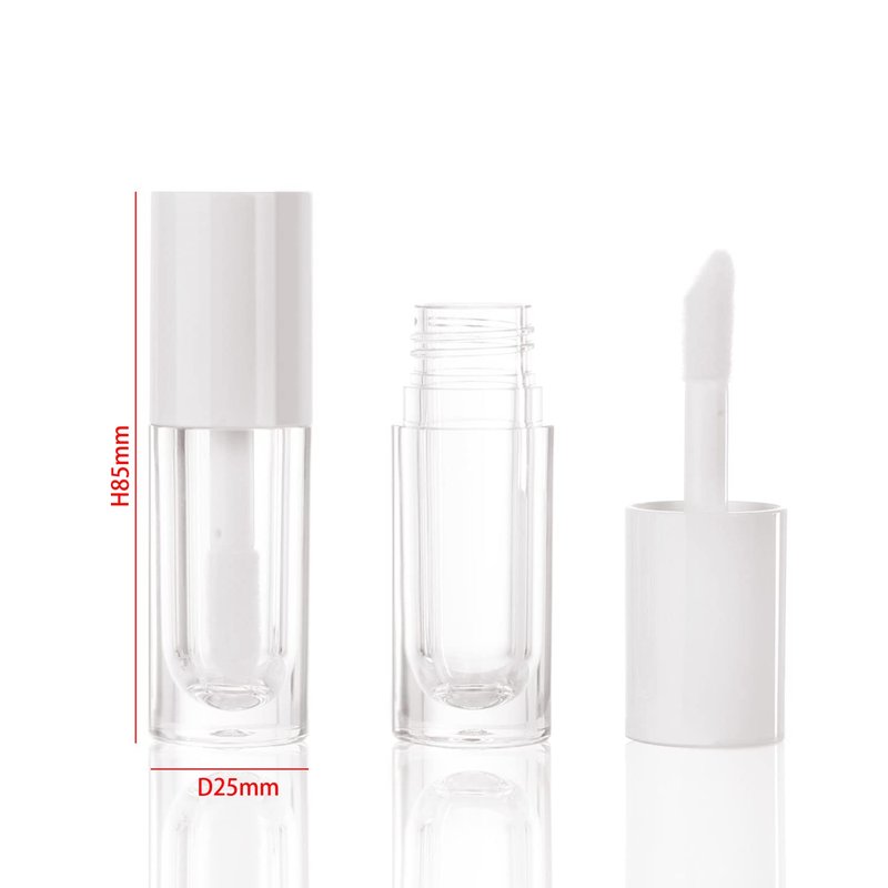 COSIDEA 30pcs White Empty 6ml 0.2oz Lip Gloss Tubes with Big Doe Foot Wand，Round Lipgloss Containers，Concealer Tube Cosmetic Packing Container Bulk Wholesale