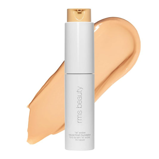 RMS Beauty ReEvolve Natural Finish Liquid Foundation - Medium Coverage Silicone-Free Skin Tint Foundation for Mature Skin - Hydrating & Firming - 1oz
