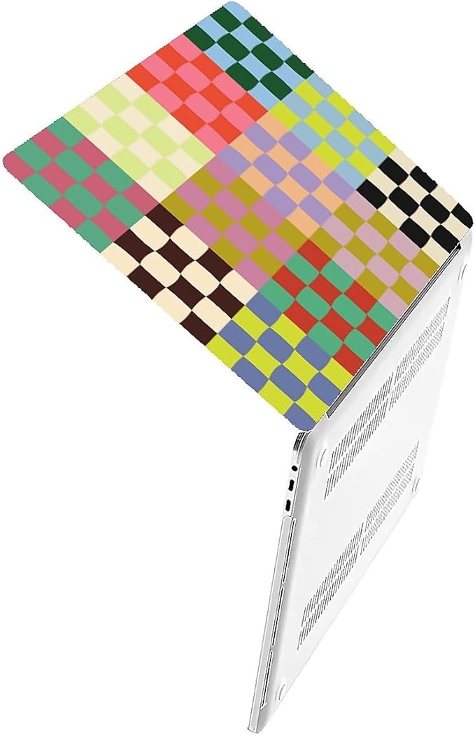 COTAIL Compatible with MacBook Air 13.3 13.6 Inch Case 2022 2021 2020 2019 Plastic Hard Shell Case Cover,13.6 Air (A2681) M2 2022, Colorful Checker