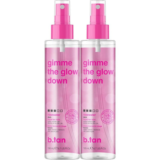 Clear Face Tan Mist Bundle - Gradual Bronzing Facial Tanner Spray, Infused with Rosewater | 6.7 Fl Oz, Pack of 2