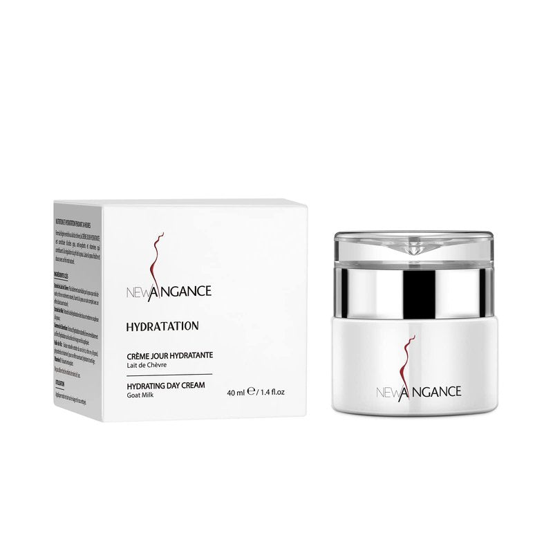NEW ANGANCE Hydrating Goat Milk Cream Skincare Collagen Face Moisturizer for All Skin Types Day and Night Cream Hydrate Smooth Your Skin, 1.4 Fl Oz