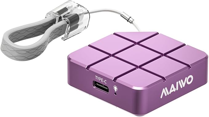 MAIWO 512GB Portable External Solid State Drive Build-in M.2 2230 PCIe NVMe SSD, USB C 3.2 Up to 1050MB/s, Mini Cute PSSD for iPhone 15 16 17 Pro Max MacBook Pro Air, Aluminum (Pinkish Purple)