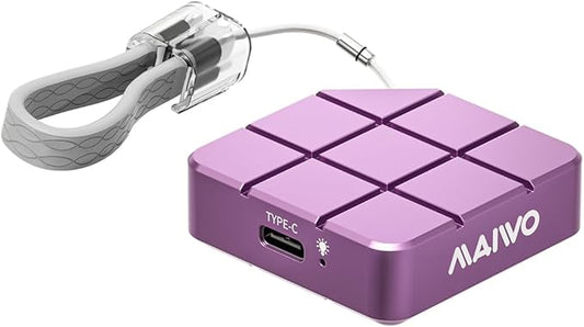 MAIWO 256GB Portable External Solid State Drive Build-in M.2 2230 PCIe NVMe SSD, USB C 3.2 Up to 1050MB/s, Mini Cute PSSD for iPhone 15 16 17 Pro Max MacBook Pro Air, Aluminum (Pinkish Purple)