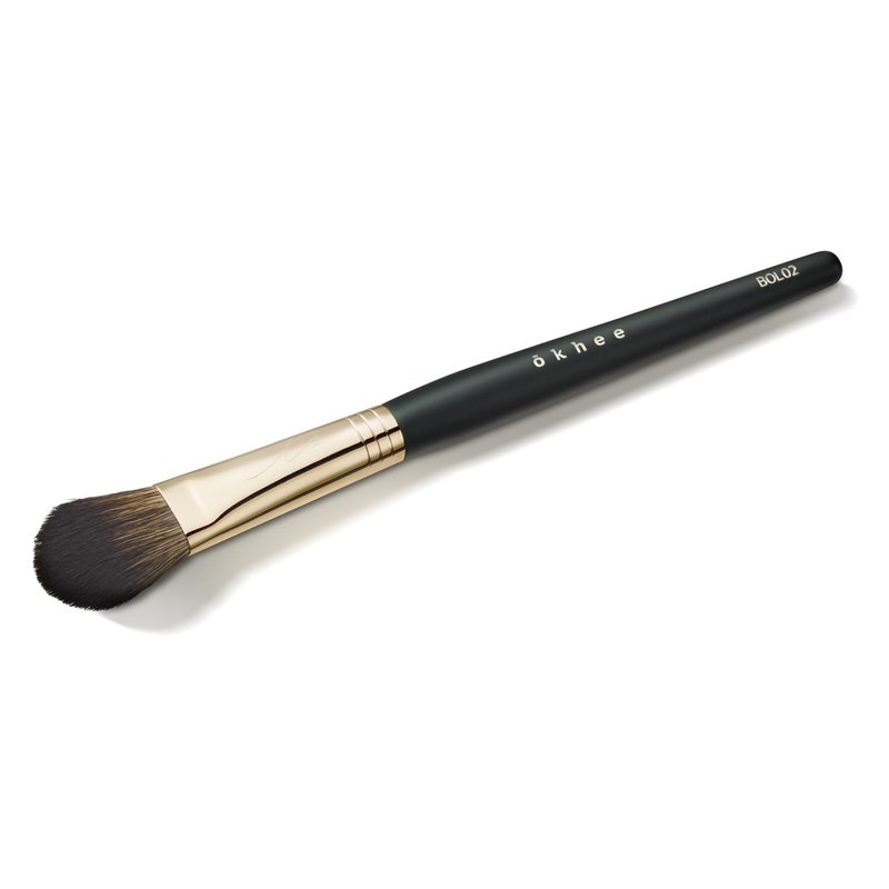 SOO ADOR okhee Point Cheek Brush BOL02 - Professional Point Blush Brush by K-Pop Makeup Artist Seo Ok - Dense Bristles for Bold Color Application & Blending in Small Areas - Premium K-Beauty