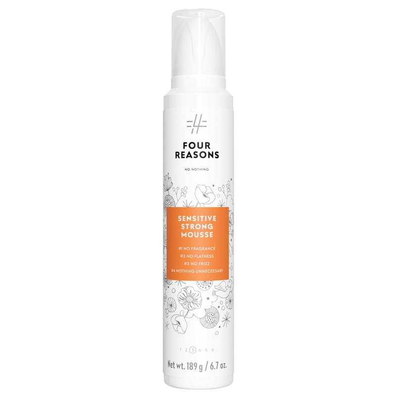 No Nothing Strong Mousse - Fine Hair Volumizing Mousse, Fragrance-Free Mousse for Curly Hair, Styling Foam for Sensitive Scalp, Strong Hold & Lightweight Volume - Hypoallergenic & Alcohol Free, 6.8 oz