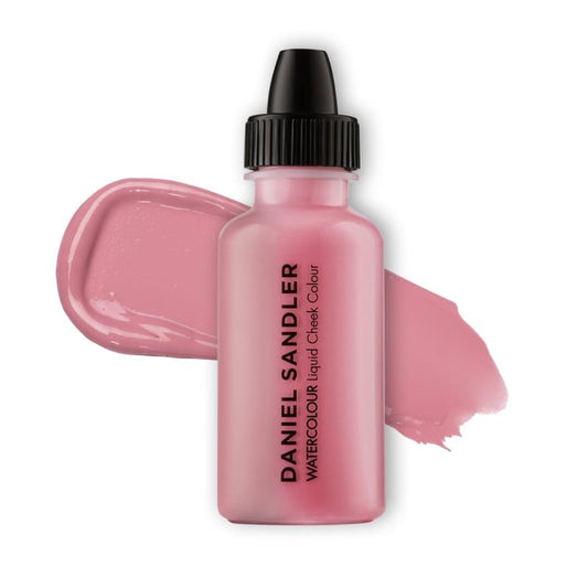 Daniel Sandler Watercolour Liquid Blush — Buildable Long-Lasting Matte Pastel Pink Cheek Tint for Cheeks & Lips — Water-Resistant Formula for All Skin Types, 0.5 Fl Oz / 15 ml — Flush