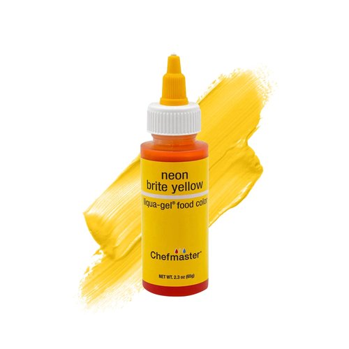Chefmaster Neon Yellow Liqua-Gel® Food Coloring - Vibrant Professional-Grade Dye for Icing & Fondant | 2.3 oz