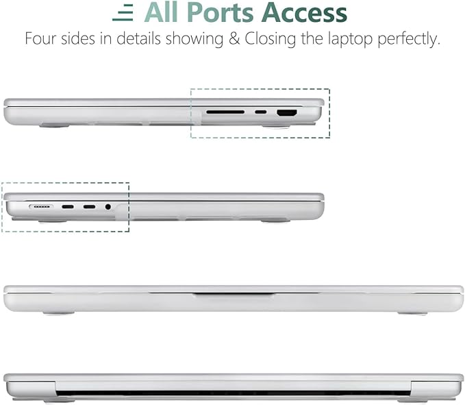 DONGKE Compatible with MacBook Pro 16 Inch Case (2026-2021 Release, M5 M4 M3 M2 M1 Pro/Max Chip), Plastic Hard Shell with Keyboard Cover & Screen Protector for MacBook Pro 16", Right & Left Brain