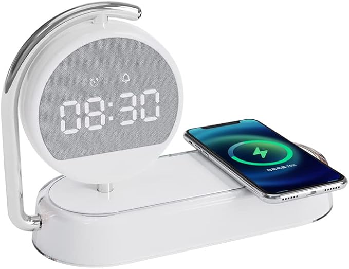OTXKOO 3 in1 mutifunction Mobile Wireless Charger with Digital Clocks and Night Lights fit for All Series Mobile That Support Wireless