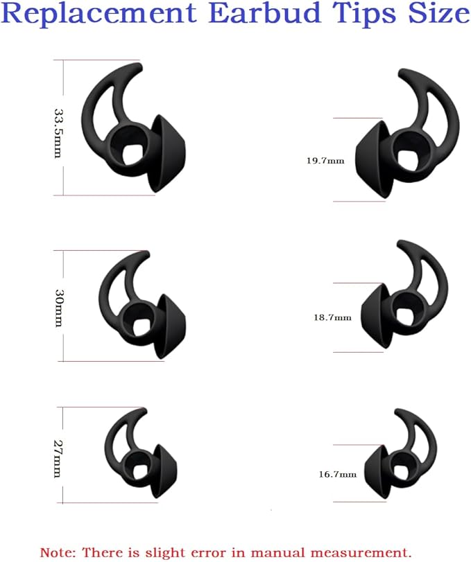 CYADCI Earbud Tips 3 Pairs Large Compatible with Bose QuietComfort Earbuds and Sport Earbuds