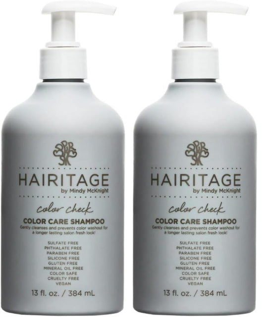 Hairitage Color Check Moisturizing Shampoo - UV Protection for Color Treated Hair - Prevent Color Washout + Fading - Forumated with Elderberry + Passionfruit Seed Oil, 13oz