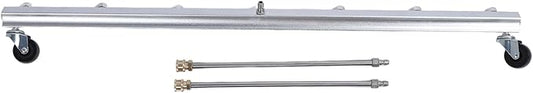 Pressure Washer Broom 39.37 Inch Extension Rod Stainless Steel Cleaner Quick Connect for Driveways Patios Undercarriages Commercial Residential Use (for Undercarriage Cleaner)
