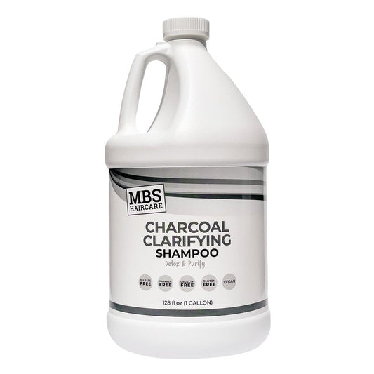 MBS Haircare Professional Charcoal Clarifying Shampoo, 1 Gallon – Sulfate-Free, Paraben-Free, Vegan – Color Safe Deep Cleansing Formula