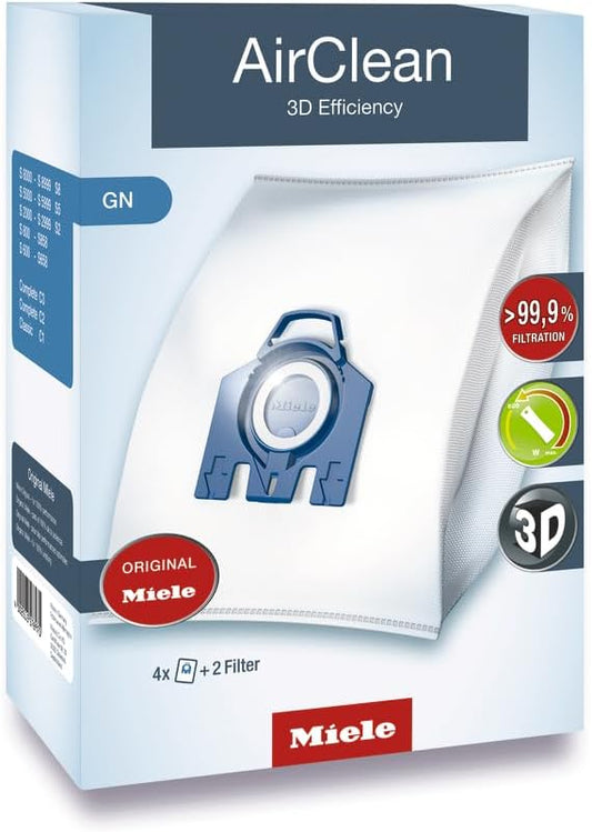 Miele AirClean GN Vacuum Cleaner Bags - 4-Pack for Miele Complete C2 & C3 Models
